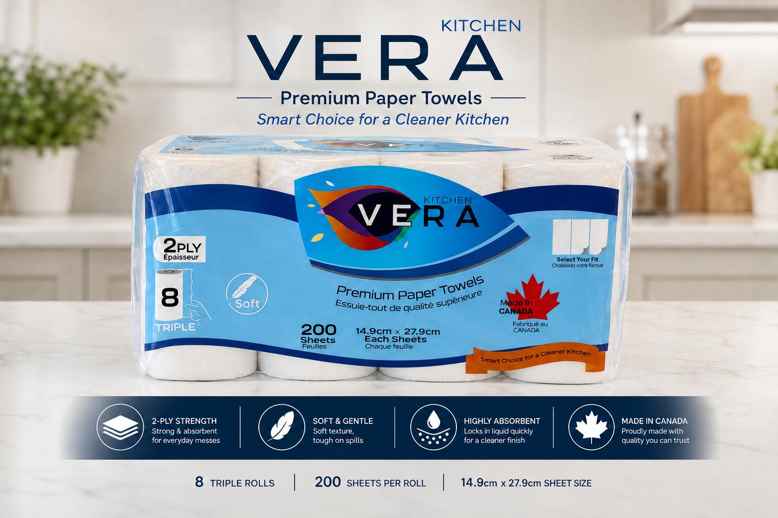 Illustrated Vera Premium Kitchen Towels package